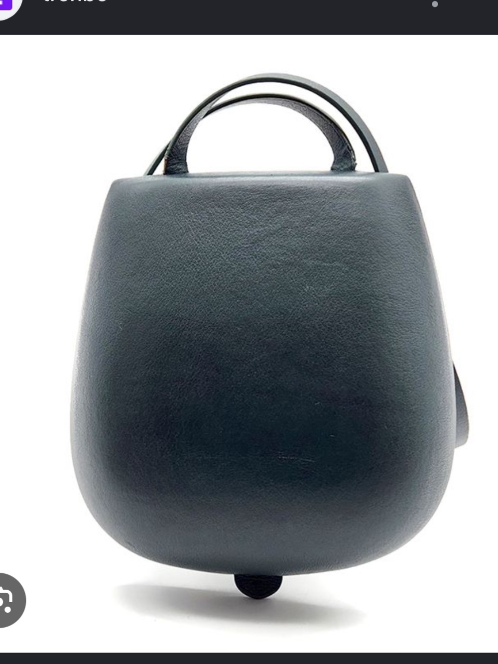 Lemaire molded taco bag in blue